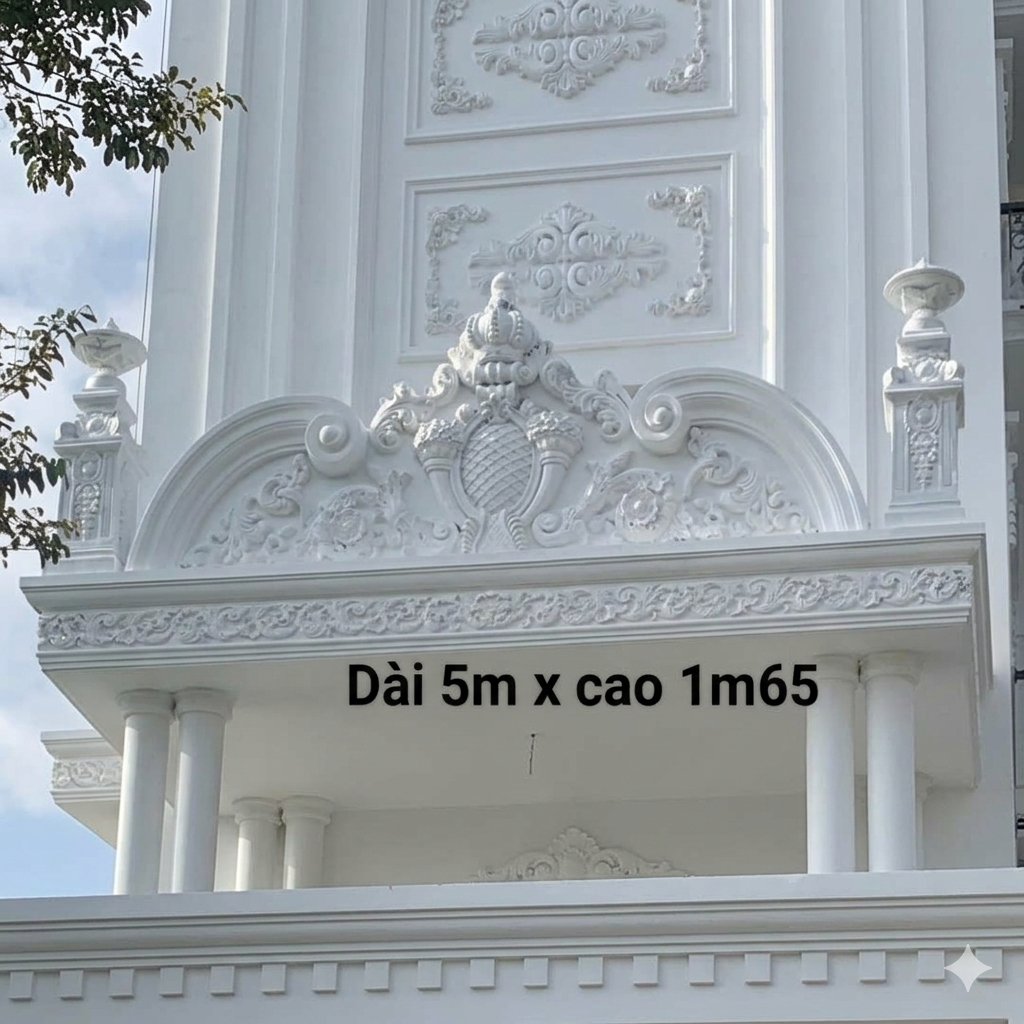 Phù điêu xi măng trang trí biệt thự đẹp sang - Ảnh 2