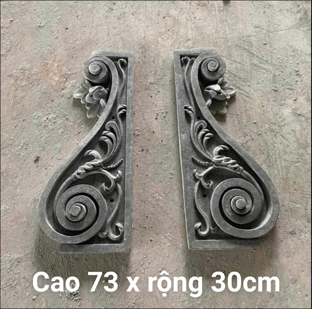 Con bọ xi măng đúc sẵn có hoa văn sắc nét, độ bền cao, dễ lắp đặt và phù hợp với nhiều công trình kiến trúc.